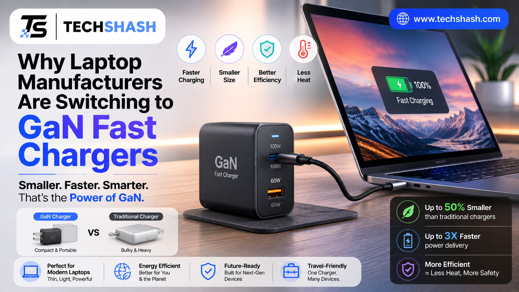 Why Laptop Makers Are Switching to GaN Fast Chargers